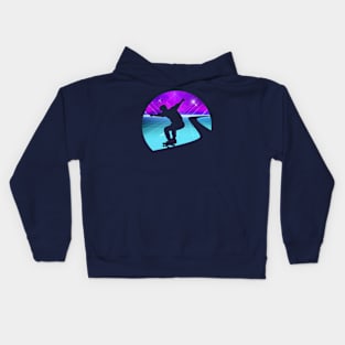 Skaterboard Eighties Retro Design Kids Hoodie